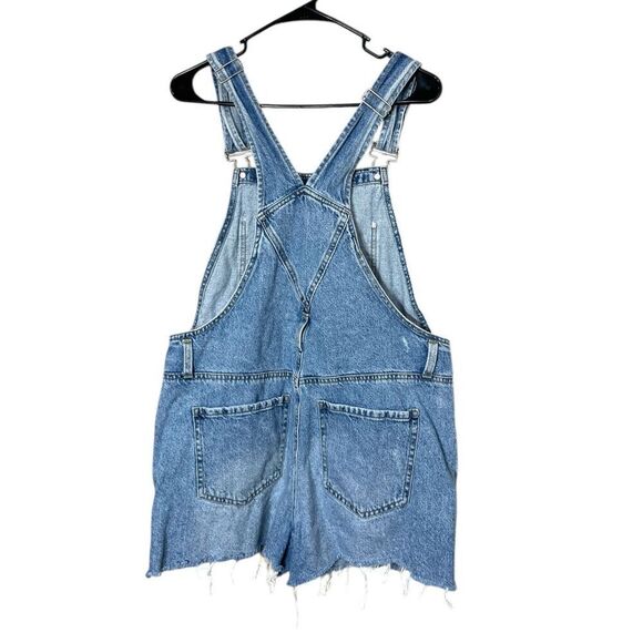 Pacsun Denim Shorts Overalls Size Large - Picture 6 of 11